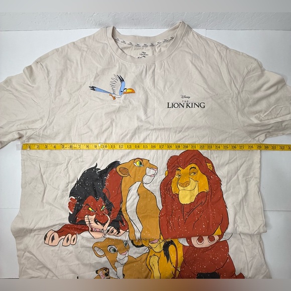 Lion King Sleeper Shirt Womens Plus Size 2XL Beige Simba Pumba  Pajama Rare 2009 - Picture 4 of 11